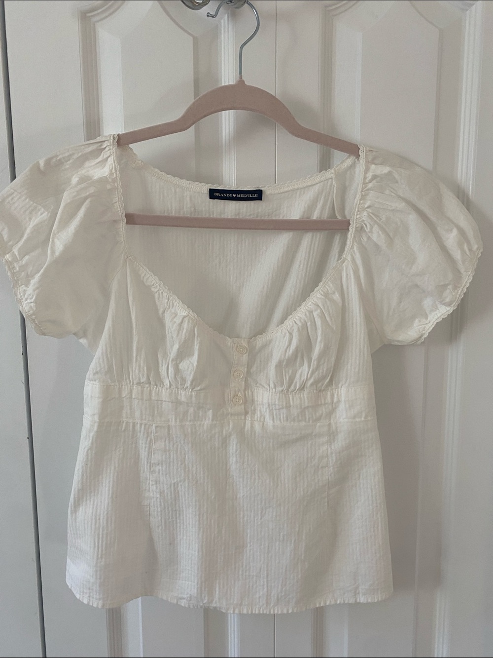 Brandy Melville Blair Cotton Ruffle Top